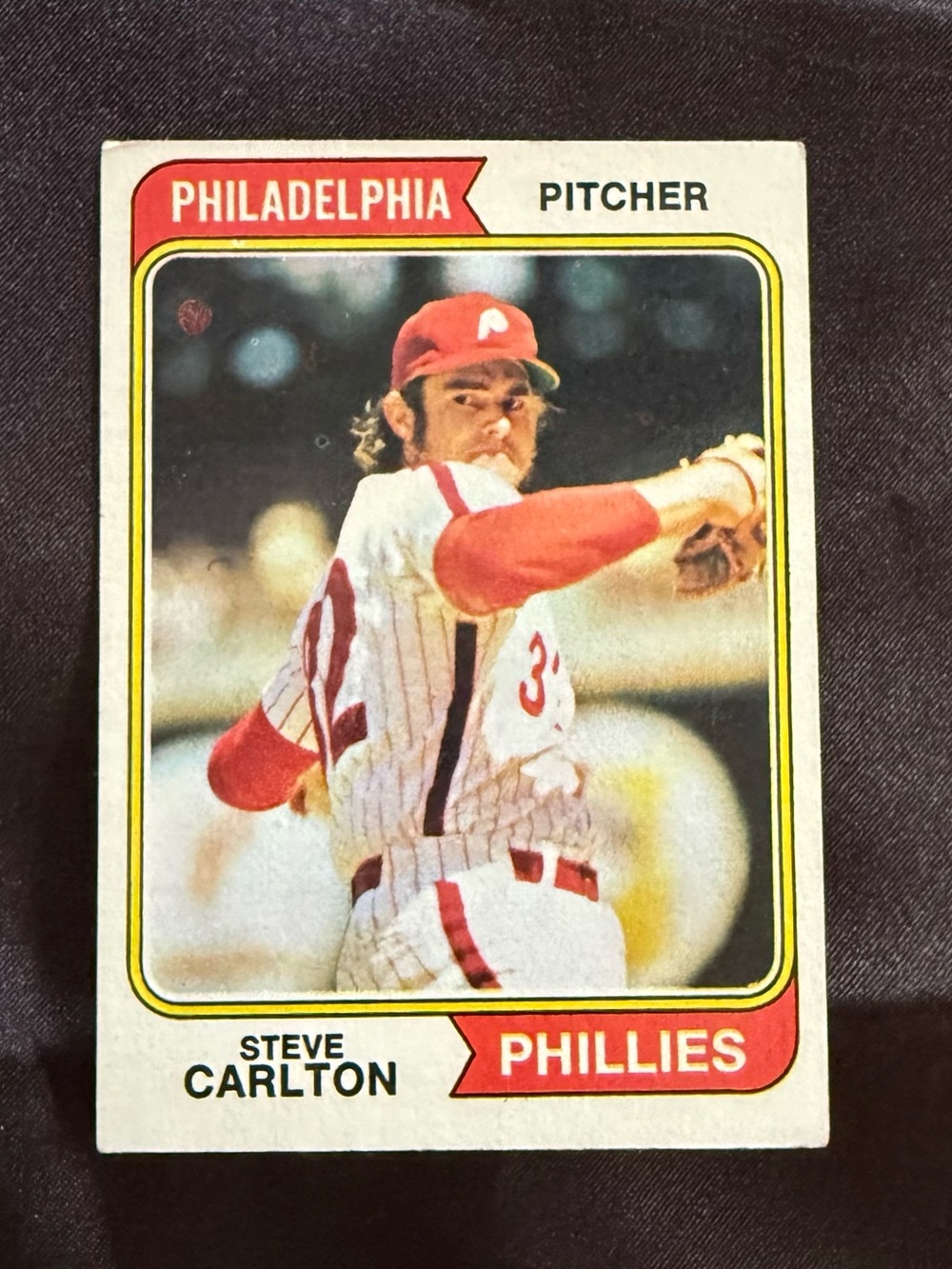 Steve Carlton #95, Topps, HOF, 1974, Phillies, MT/NM, Superbly Centered